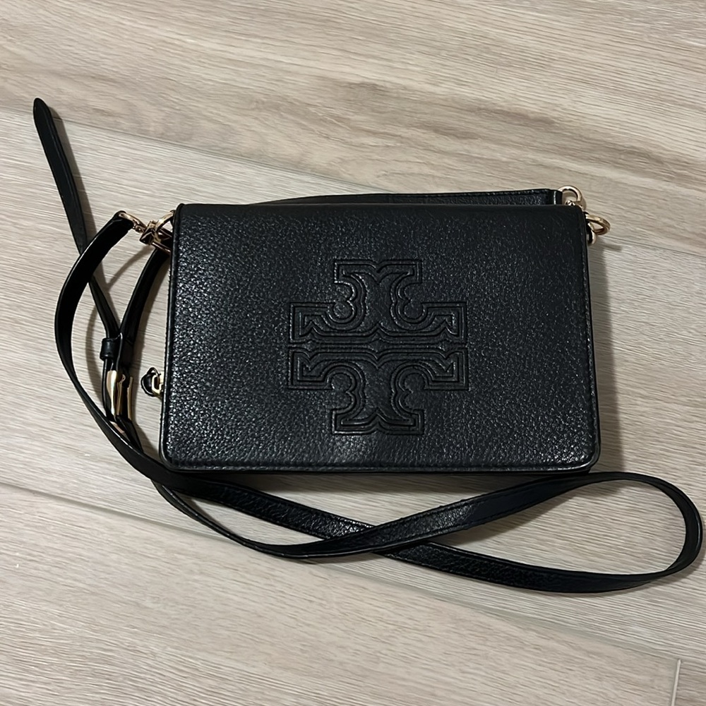 Authentic Tory Burch Harper Flat Crossbody Purse